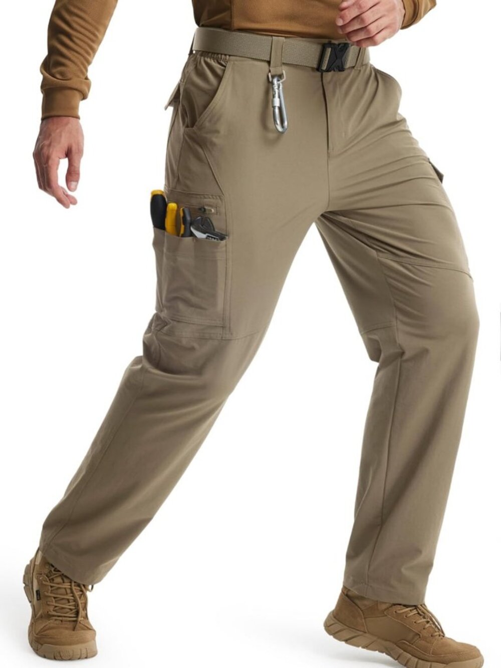 Men's Water-Resistant Cargo Hiking Pants | Outdoor Work Trousers for Adventure